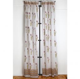 Florence Curtain - Lilac/Green